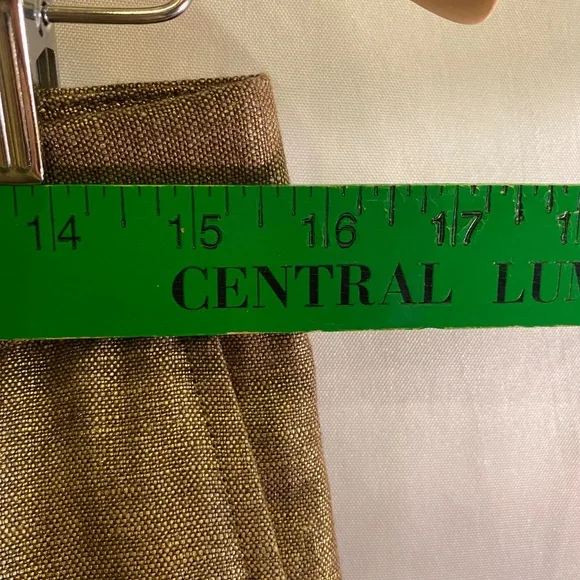 Lauren by Ralph Lauren Women’s Linen Metallic Gold Pants sz 8 - Picture 12 of 15